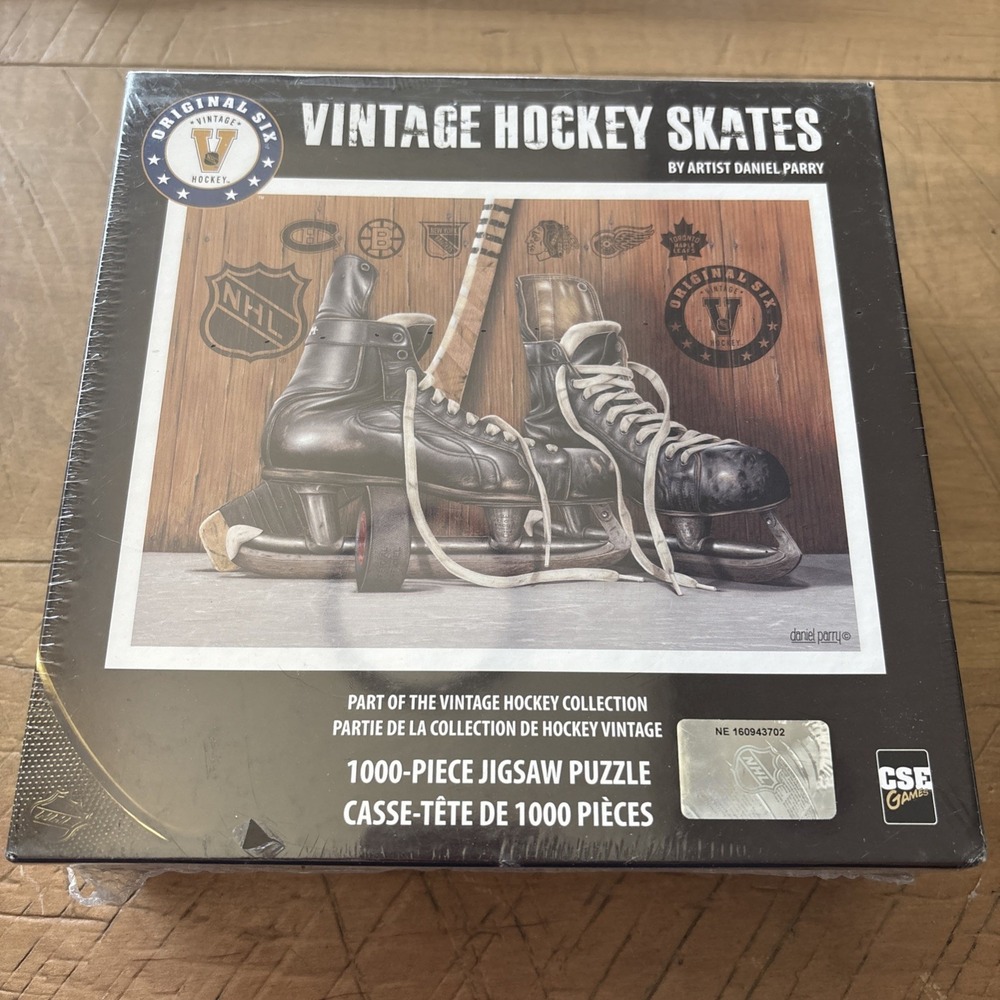 NEW Vintage Hockey Gloves 1000 Piece Jigsaw Puzzle by Daniel Parry